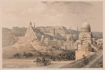 An artist's rendering of the city of Cairo