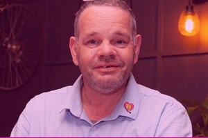 Man looking at camera