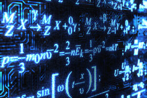 mathematical formulae on a computer screen